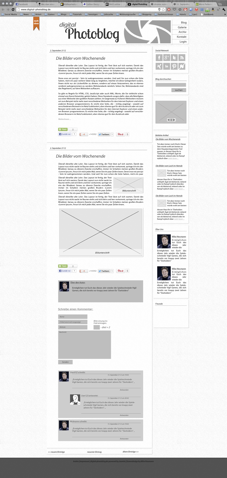 ScreenDesign meines Blogs